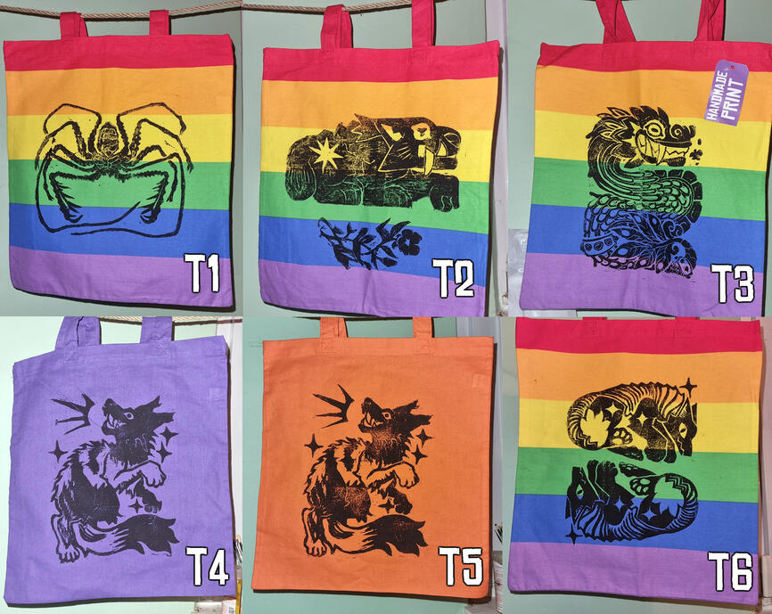 ✨ NOWE! ✨ Tote bags with a linocut - 15 euro - last pieces! machine washable - size 42x37 cm - one side print